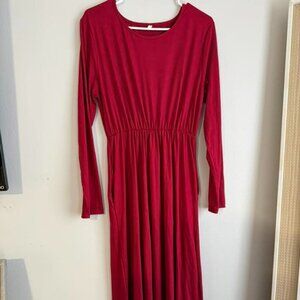 Berry Red Maxi Dress